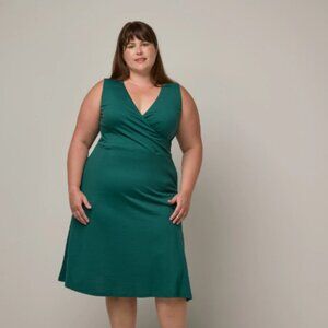 Wool& isabelle wrap dress (Medium, Pacific)